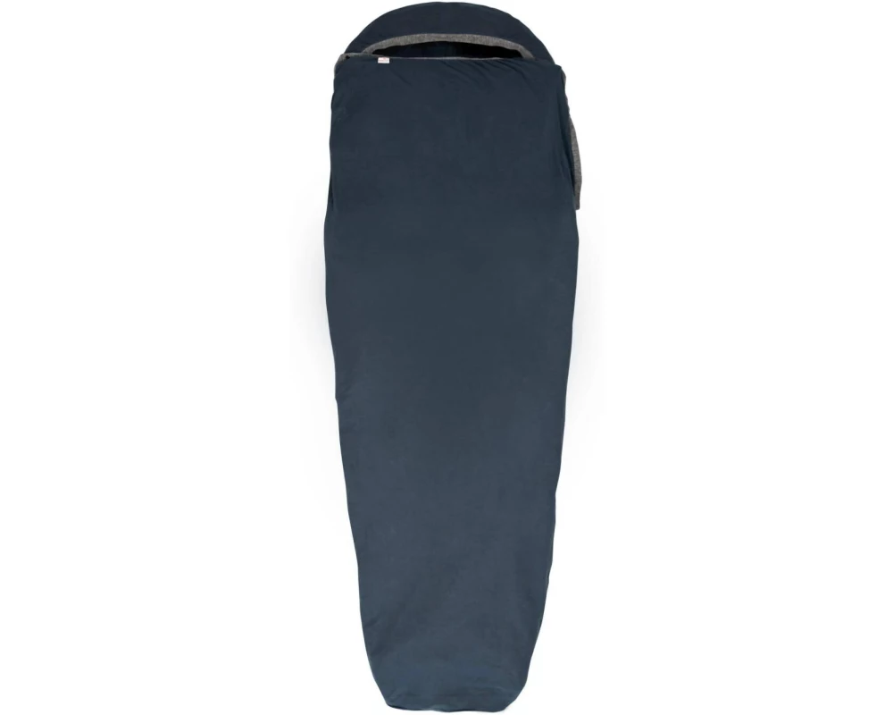 Grüezi Bag Schlafsack WoodWool Liner 200 cm, Blau/Grau