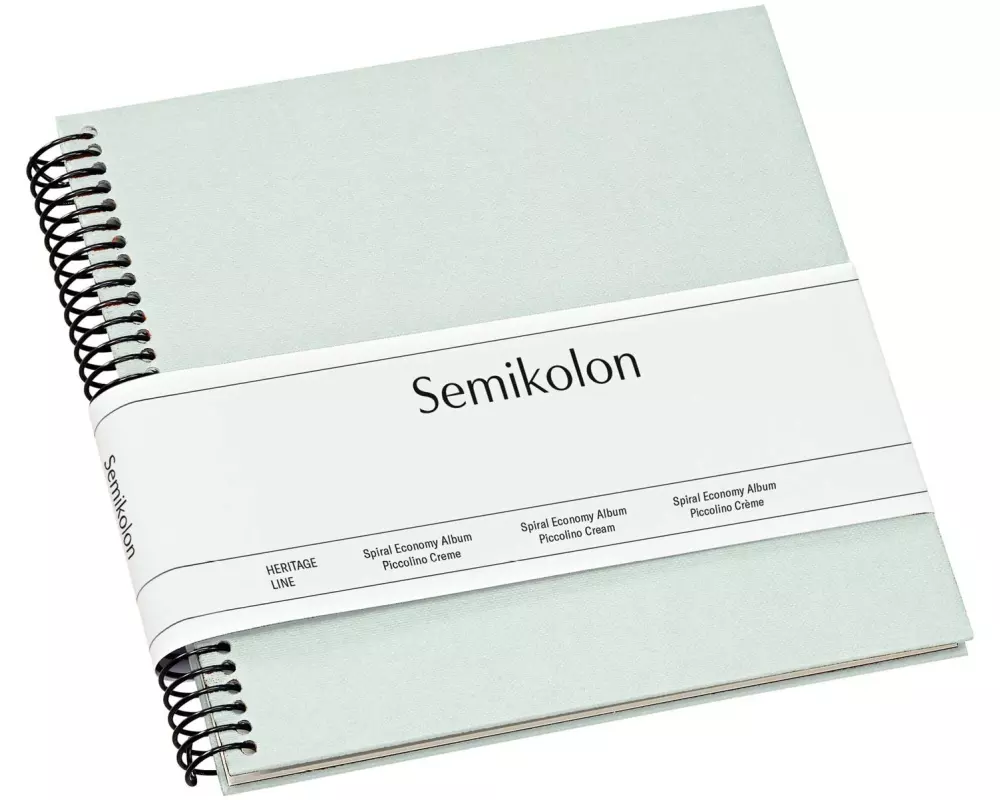 Semikolon Fotoalbum 17 x 17 cm Moos, 20 cremeweisse Seiten