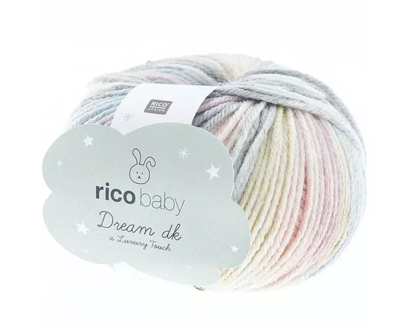 Rico Design Wolle Baby Dream dk 50 g, Blau; Gelb; Rosa