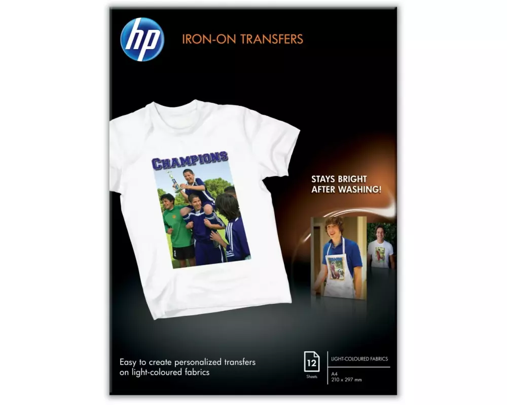 HP Transferpapier Iron-On (C6050A) zum Aufbügeln, A4, 12 Blatt