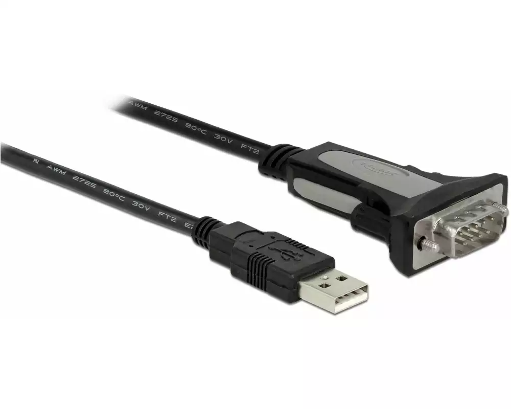 Delock Serial-Adapter USB-A zu RS-232 DB9, 3m