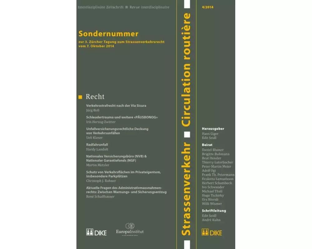 Strassenverkehr / Circulation routière 4/2014