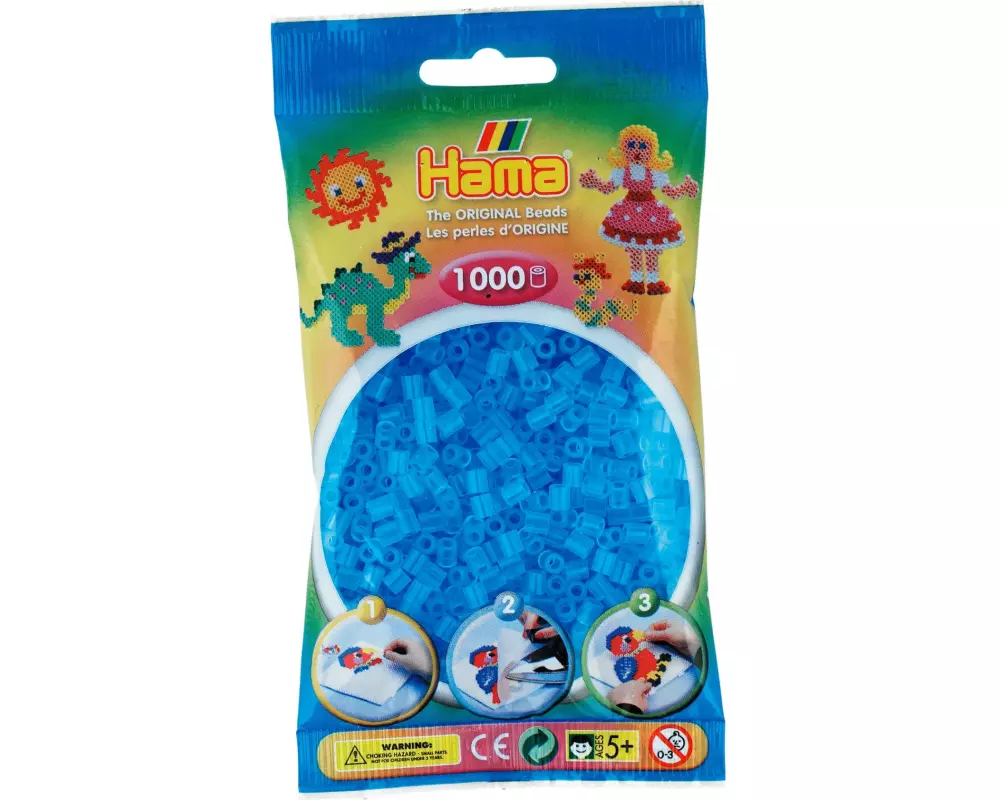 Hama Bügelperlen Midi, 1000 Stück Aqua