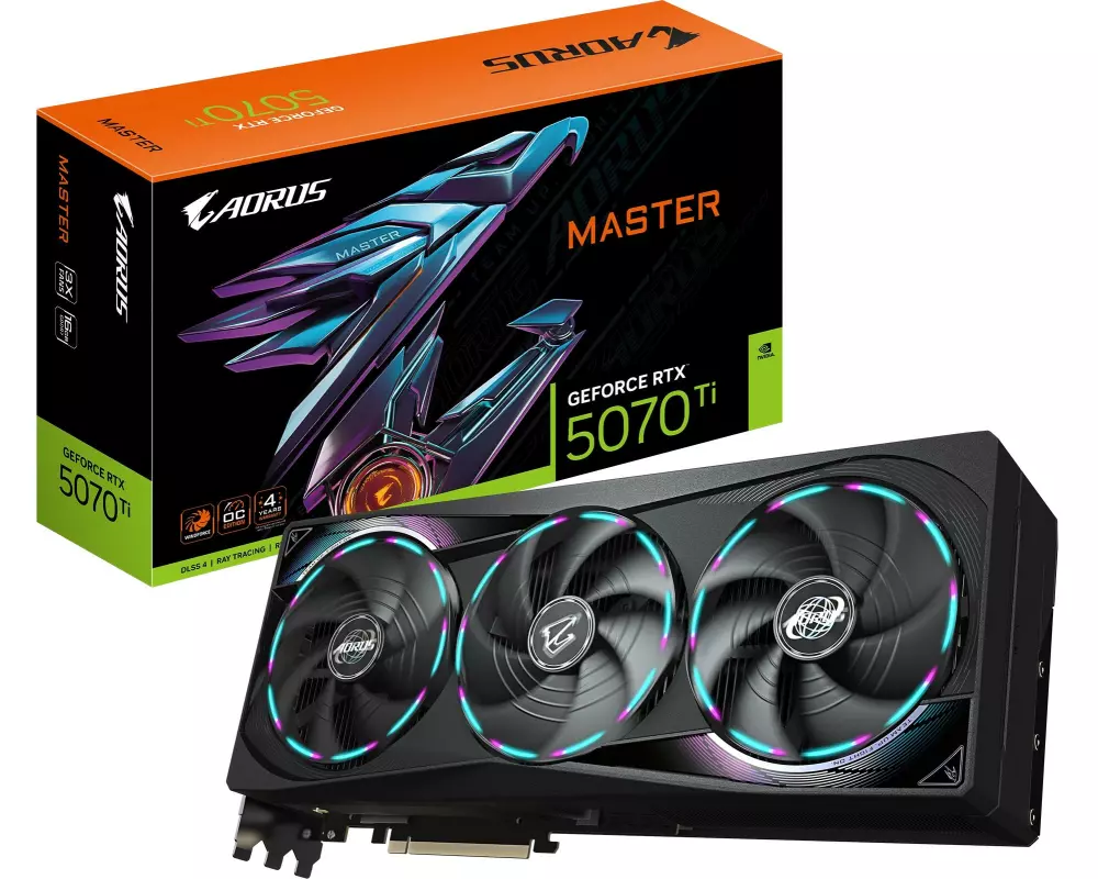 Gigabyte Grafikkarte AORUS GeForce RTX 5070 Ti MASTER 16 GB