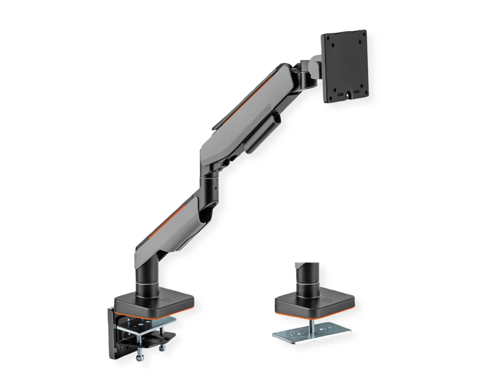 ROLINE LCD-Arm, Tischmontage, Gasfeder, 5 Gelenke, 17-49 Zoll, bis 20 kg