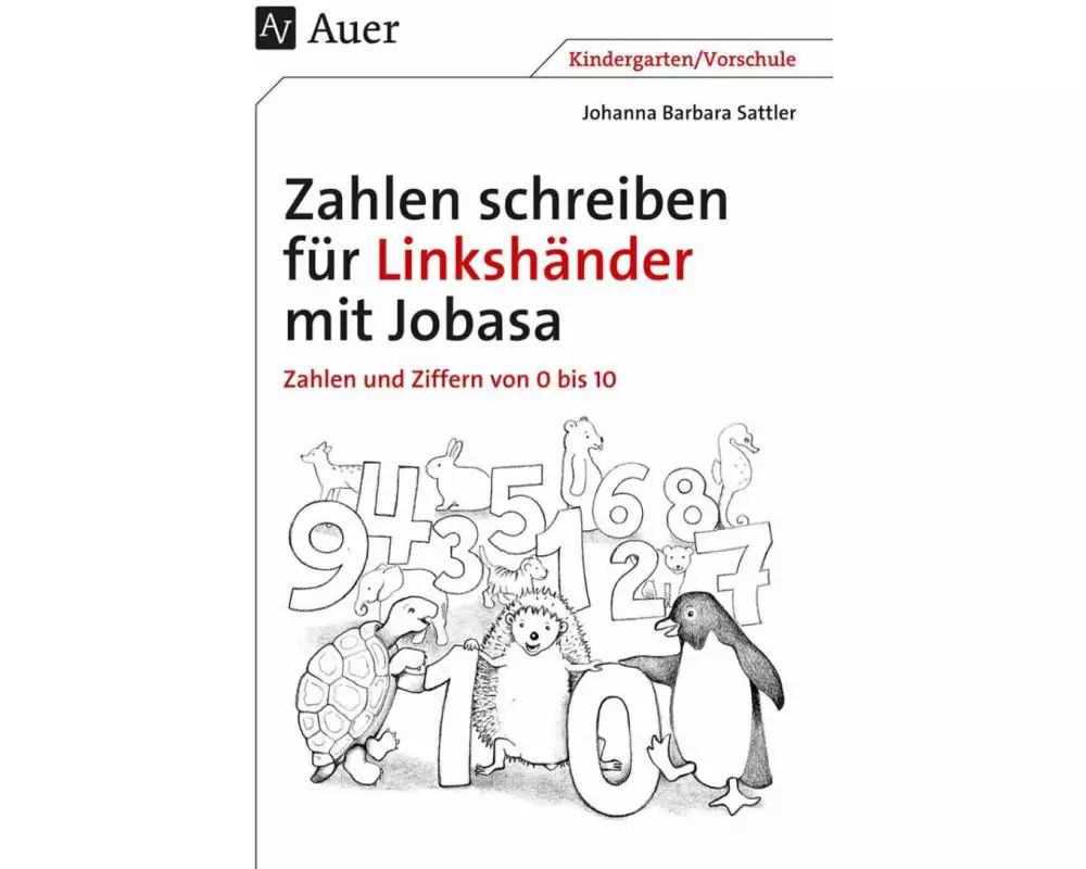 Zahlen schreiben für Linkshänder mit Jobasa
