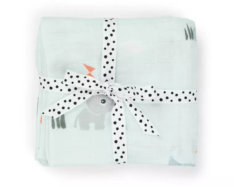 done by deer Mulltuch 2er Set Playground Blau 65 cm x 65 cm