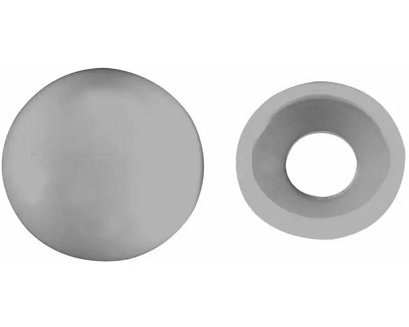 FTM Abdeckkappen 2-teilig, Lichtgrau 15 x 5 mm, 8 Stück