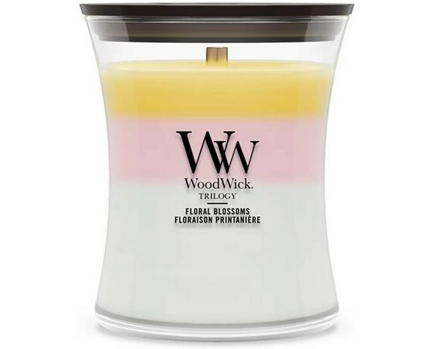 Woodwick Duftkerze Floral Blossoms Trilogy Medium Jar