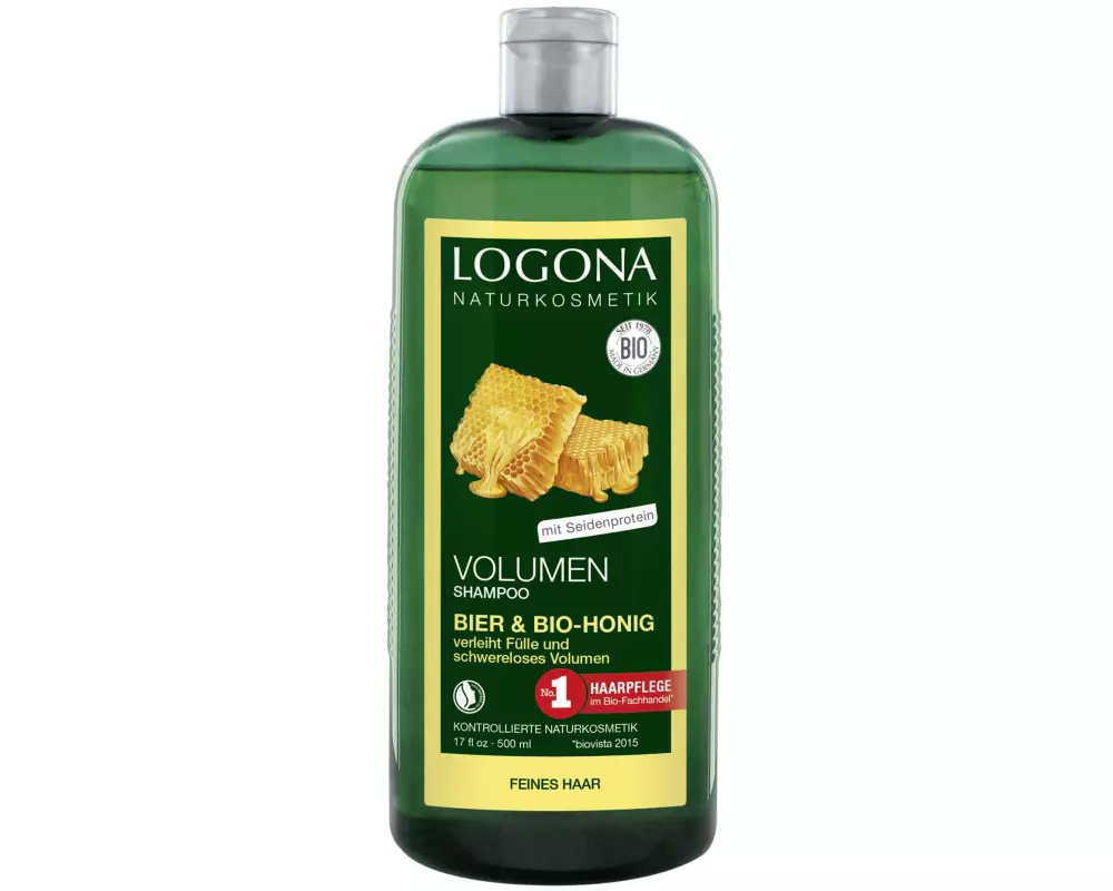 Logona Shampoo Volumen Bier und Bio-Honig 500 ml