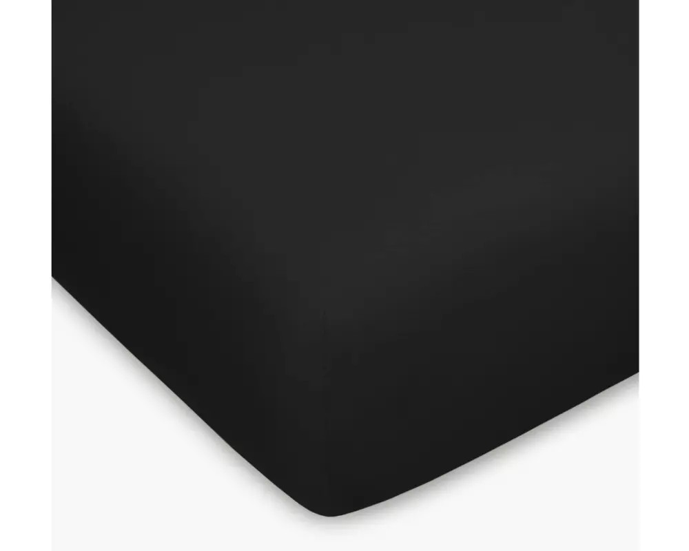 Home Fashion Fixleintuch Jersey schwarz, 90-100 x 200 cm Baumwolle