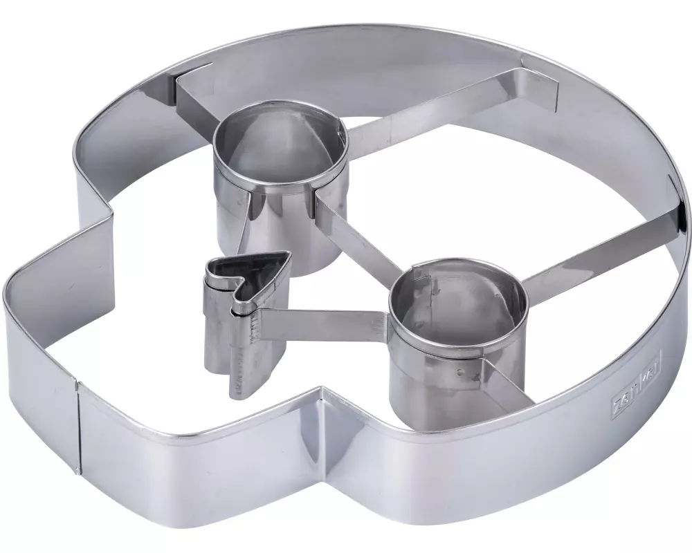 Zenker Guetzli-Ausstecher Happy Halloween Totenkopf XXL Silber