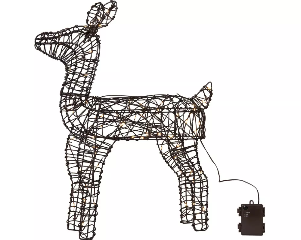 Star Trading Outdoor Dekoration Vicke Deer Indoor, Braun, 60.00 cm Höhe