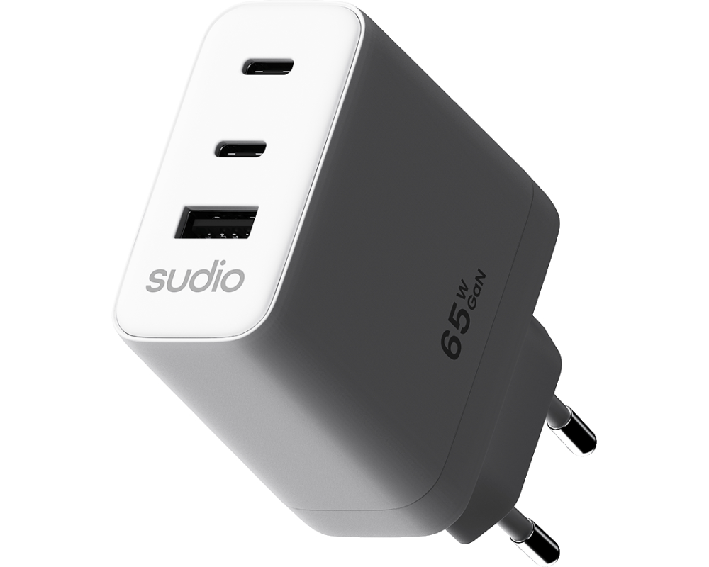 SUDIO USB-C Gan Wall Charger 65W P3EUWHT P3 EU, White