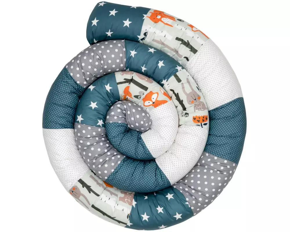 Ullenboom Nestschlange Baby Bettschlange Waldtiere Petrol 400 cm