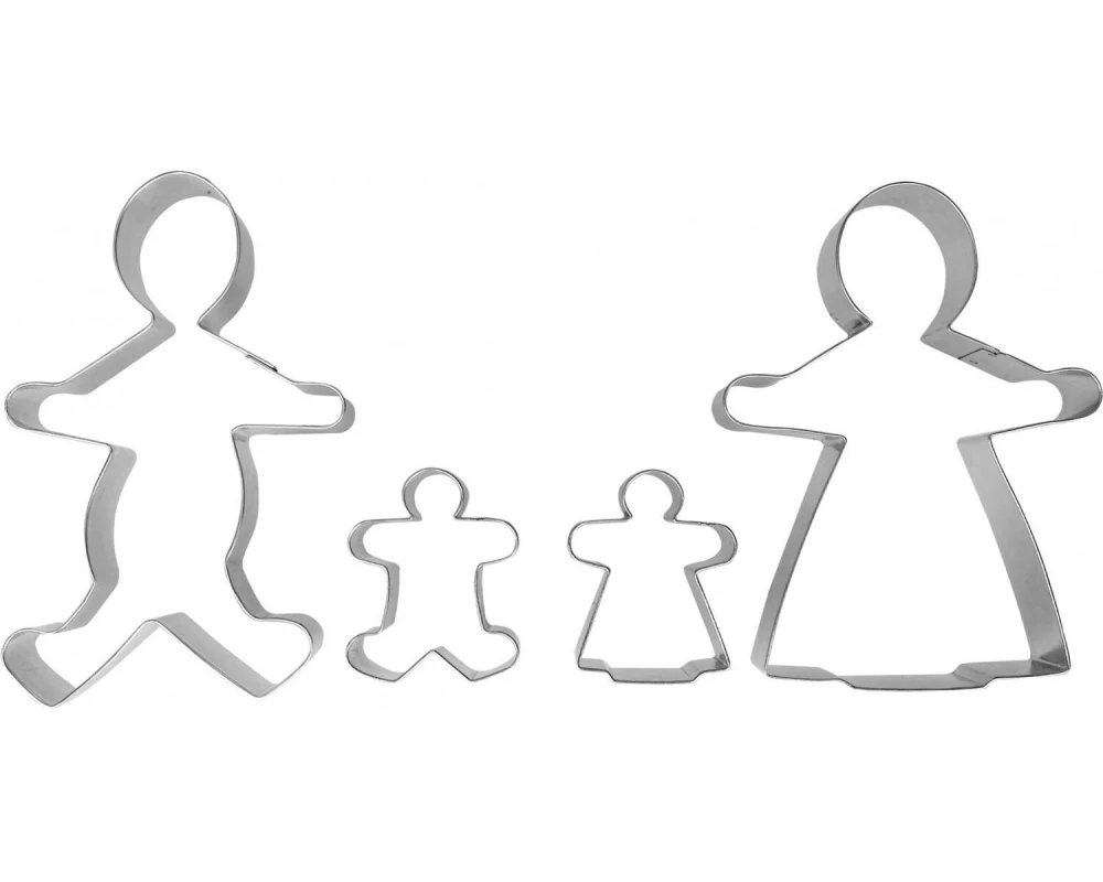 Ibili Guetzli-Ausstecher Familie 4-teilig