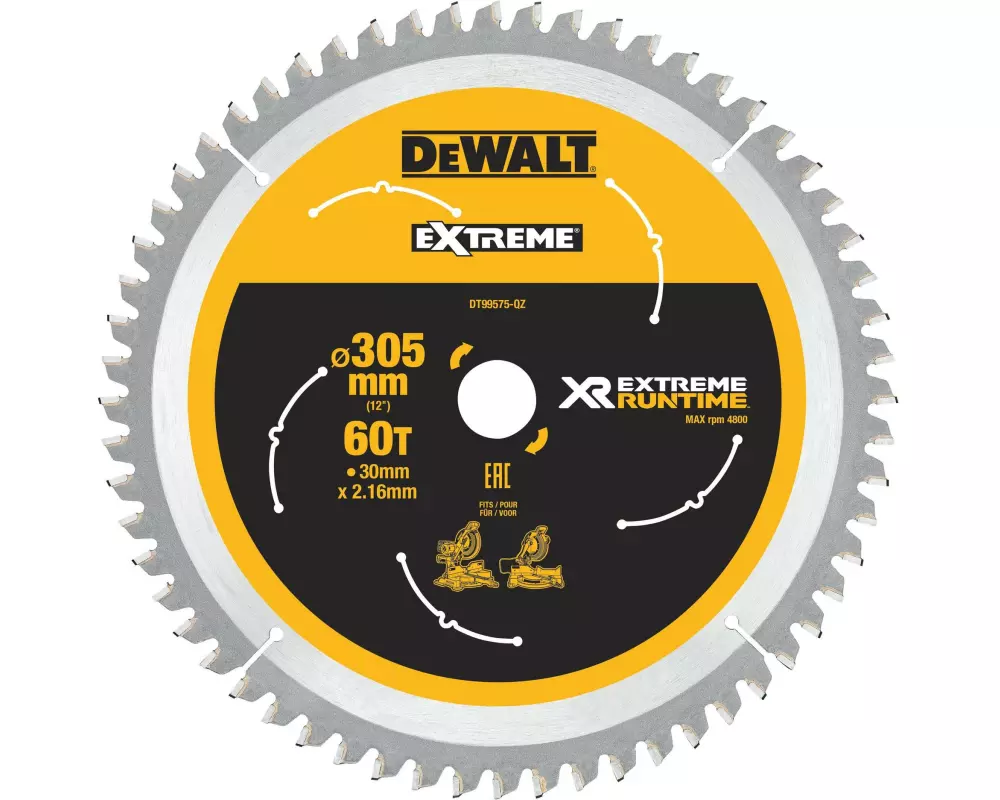 DEWALT Kreissägeblatt 305 x 30 mm, 60 WZ/FZ