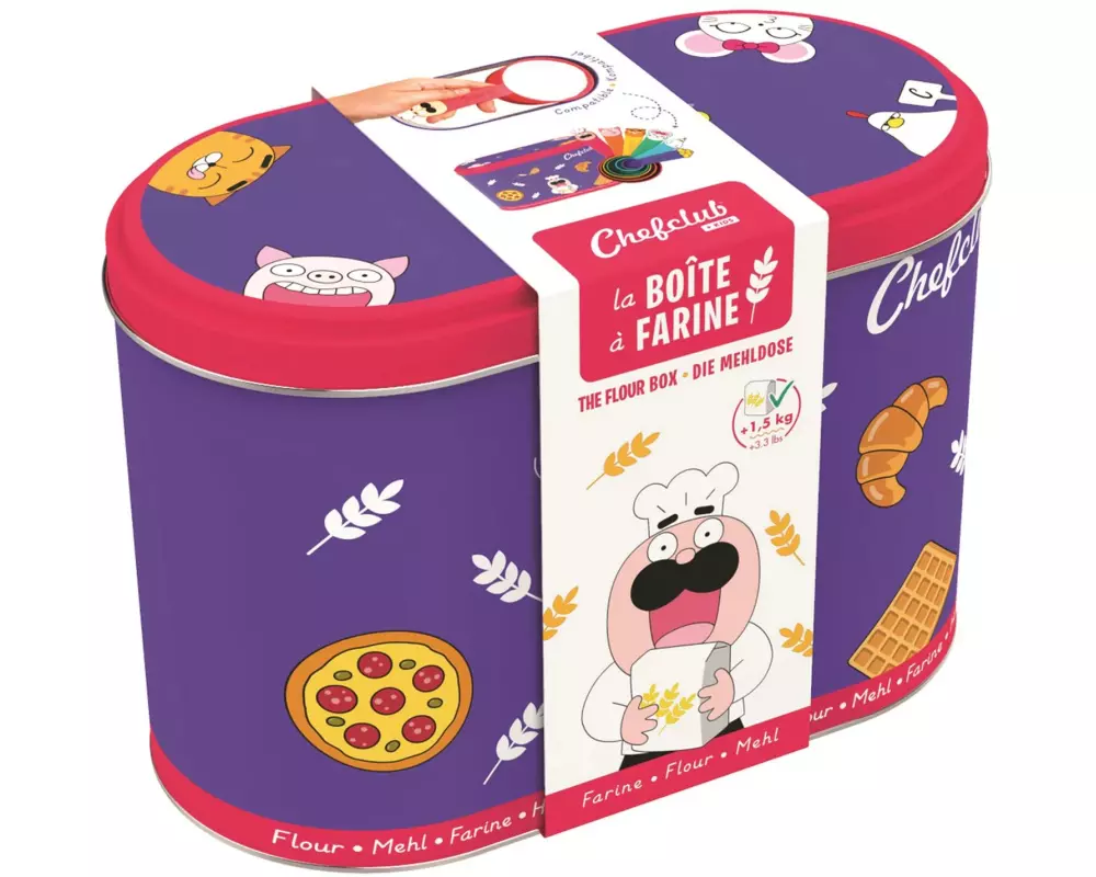 Chefclub Mehldose 1,5 kg, Violett