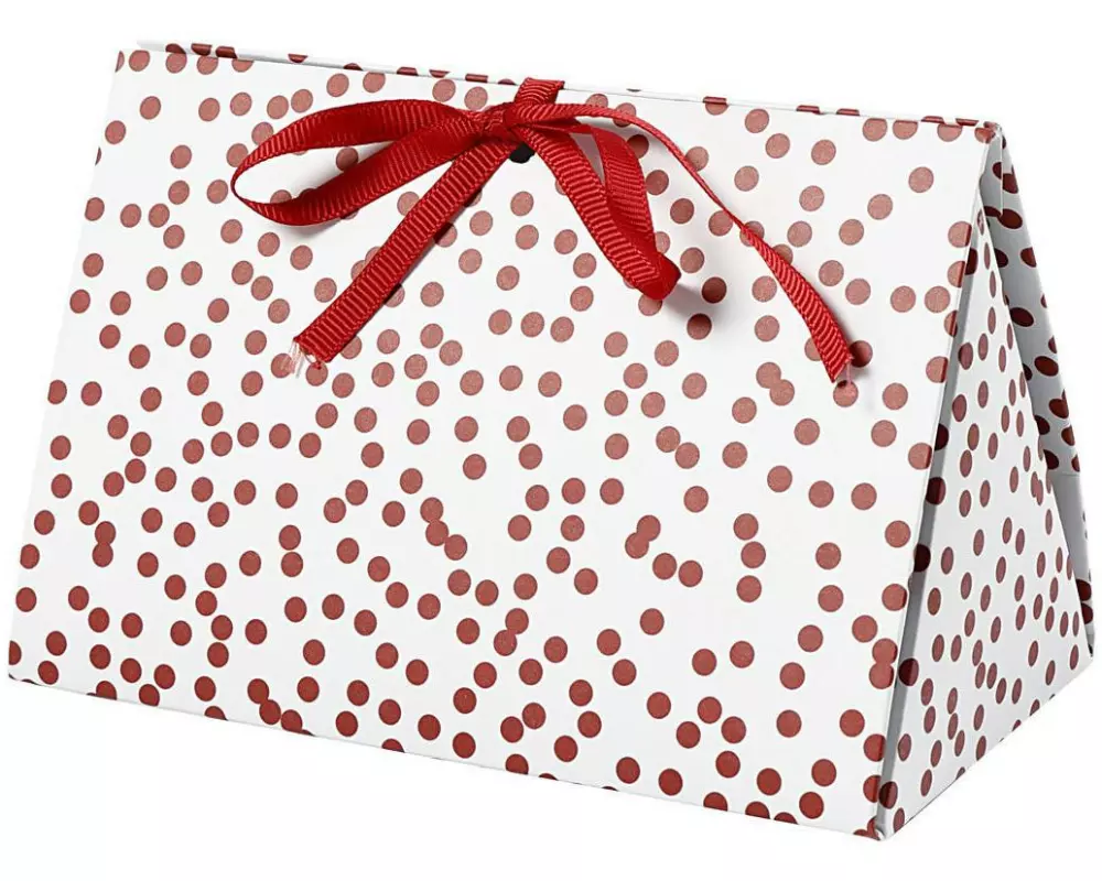 Creativ Company Geschenkbox mit Band Punkte, 3 Stück