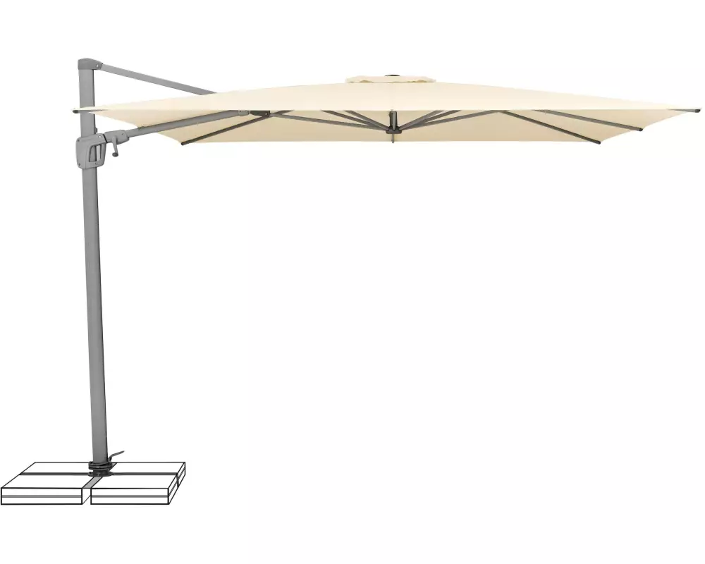 Suncomfort by Glatz Sonnenschirm Sunflex, Ø 300 cm, Hellbeige