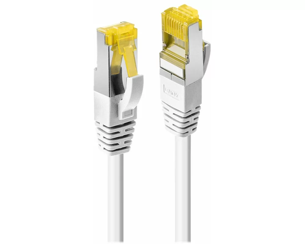 LINDY Patch Cable, Cat.7, S/FTP, RJ45-RJ45, 30m, white, LSOH, PIMF, Cat7 rawcable with Cat6a conncetors