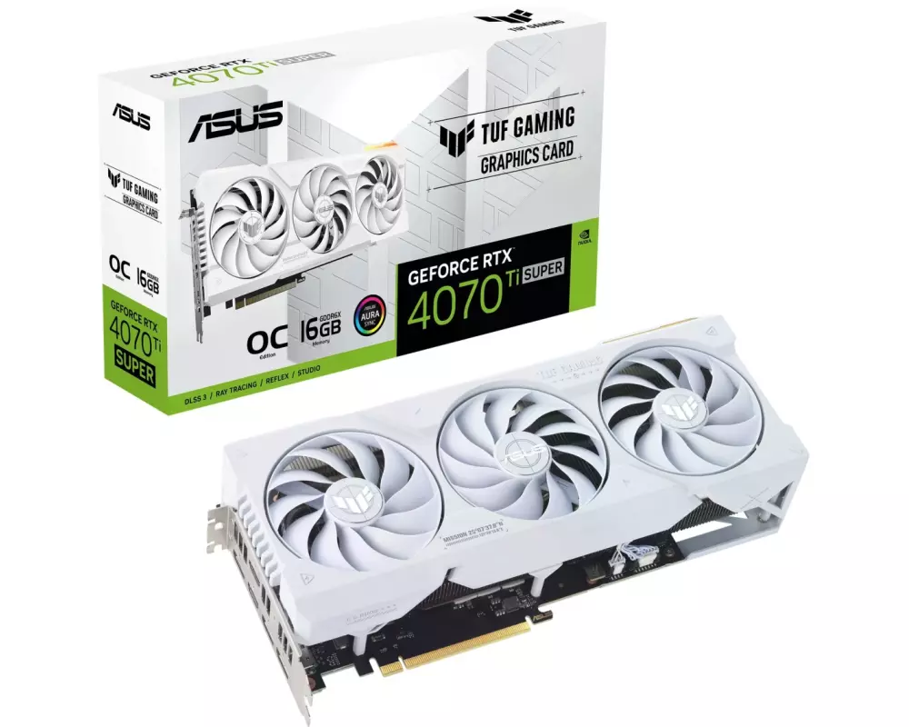 ASUS Grafikkarte TUF GeForce RTX 4070 Ti Super White OC Ed. 16 GB