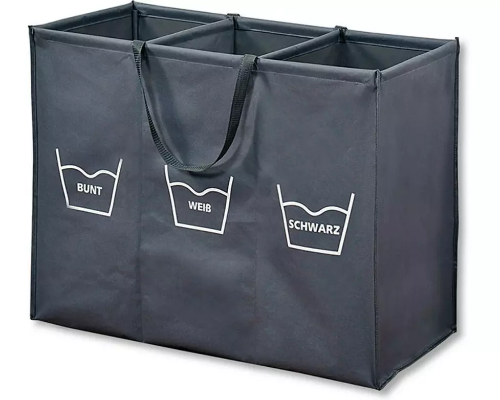 Kesper Wäschesortierer Kunststoff Polyester Grau 75 x 60 x 35 cm