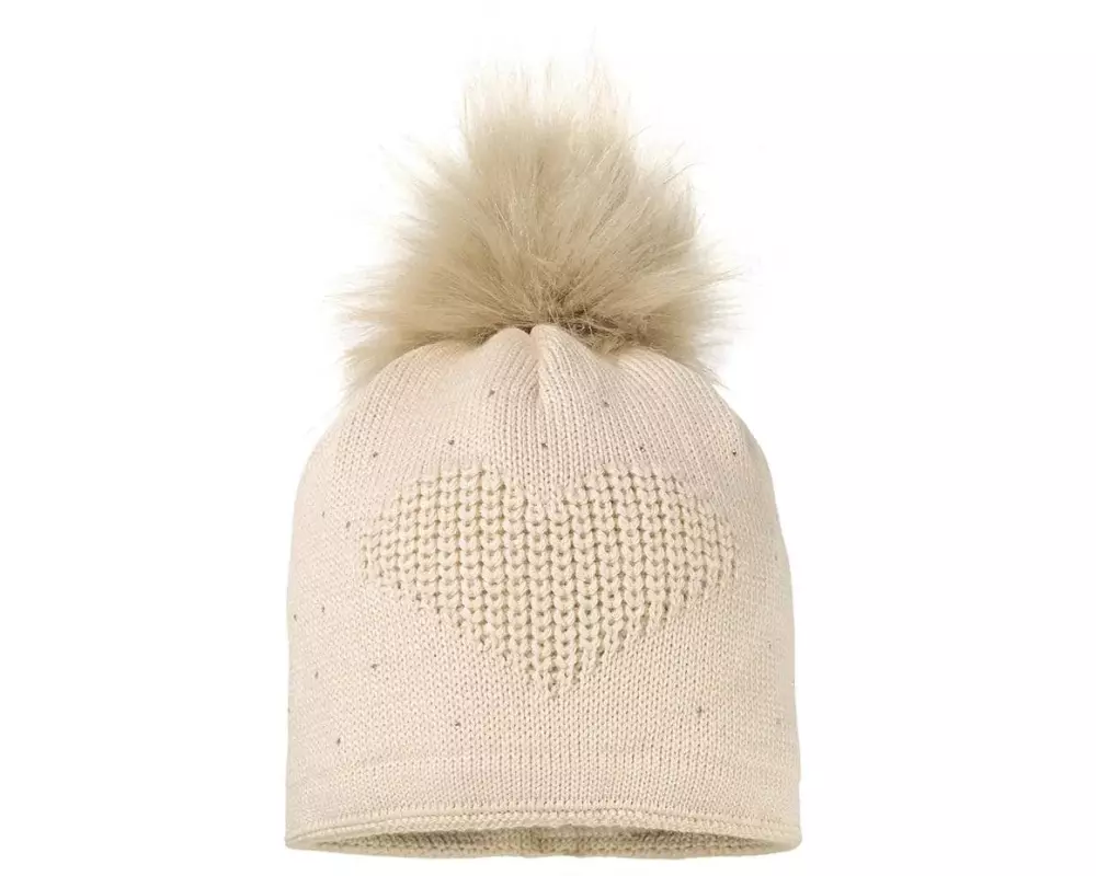 maximo Wintermütze Strass beigemeliert Gr. 55/57