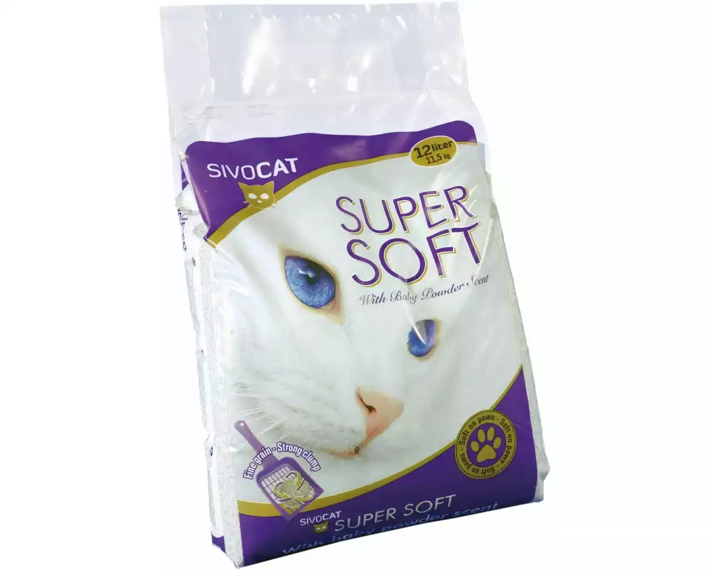 SivoCat Katzenstreu Super Soft Babypuder, 11.6 kg / 12 l