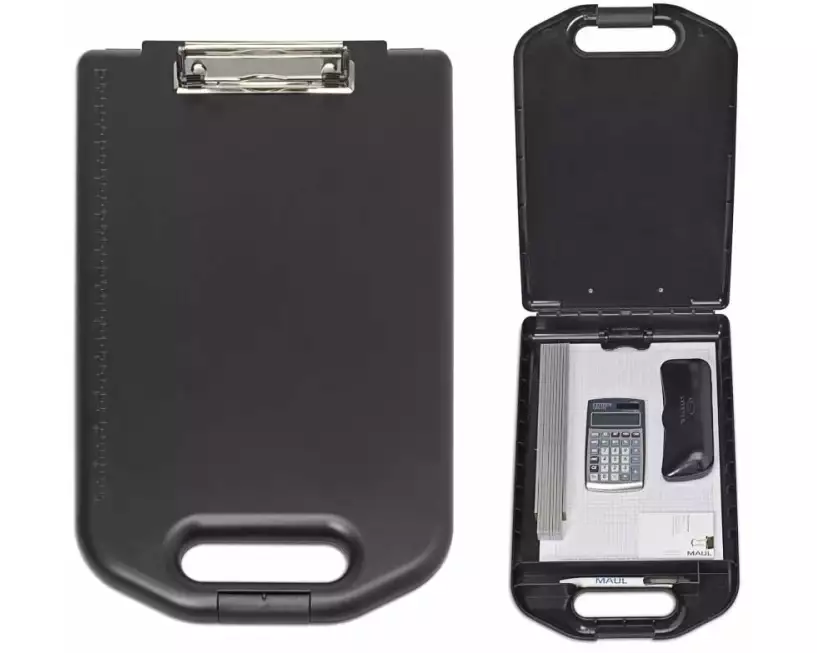 Maul Dokumentenhalter mit Aufbewahrungsfach Schwarz