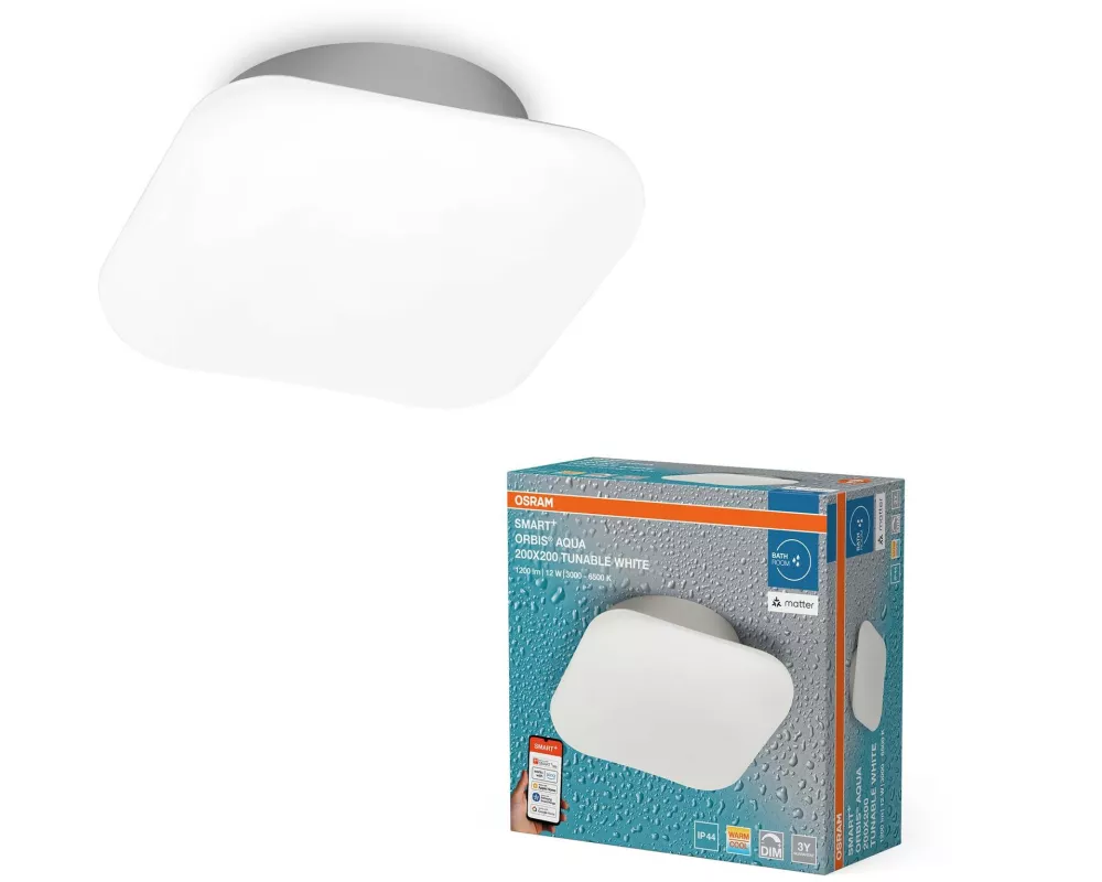 OSRAM Wandleuchte SMART+ Matter Orbis Wall Aqua 200 x 200 mm TW