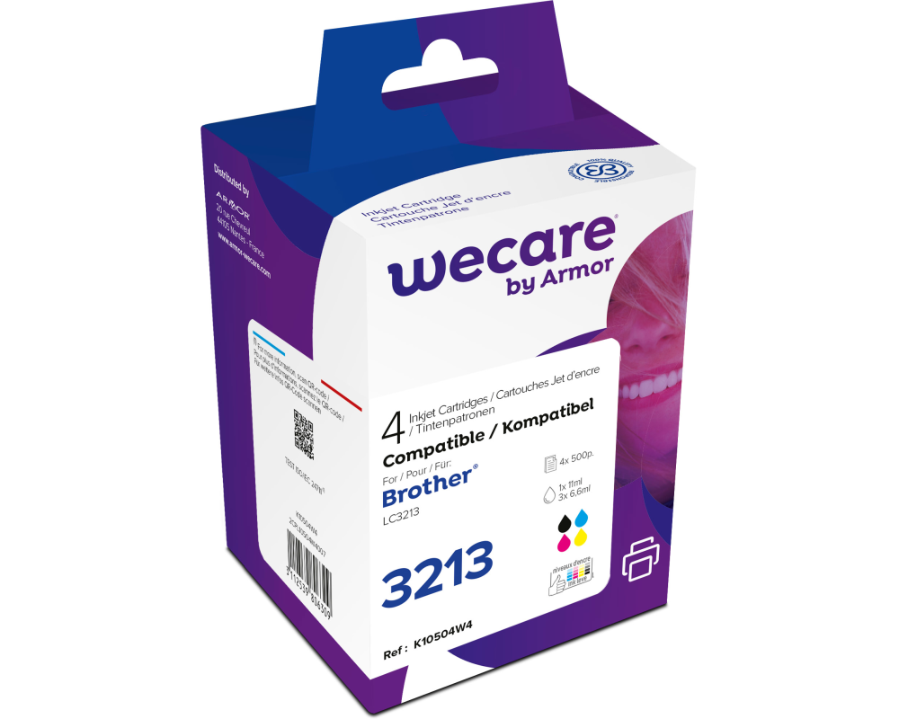 WECARE Multipack rebuilt CMYBK LC-3213V WE z.Brother DCP-J774 11/3x6.6ml