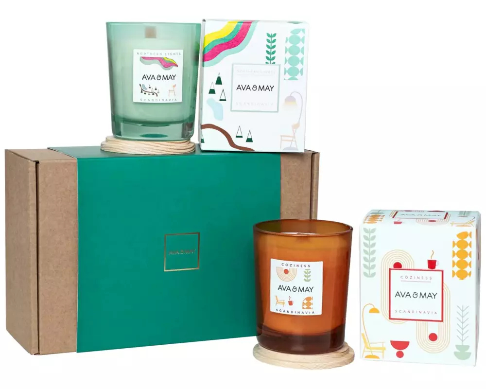 AVA & MAY Geschenkset Cozy Glow 2 x 180 g