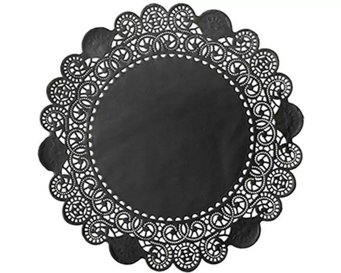 Duni Tortenspitzen rund 30 cm, 250 Stück, Schwarz