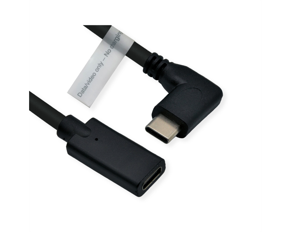 ROLINE USB-C-C, Videokabel-Verl. 11.04.5496 Black, ST/BU 2m