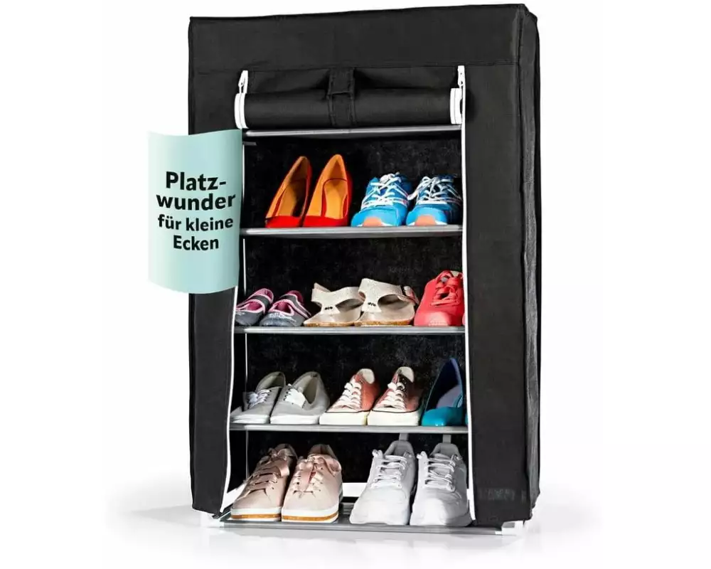 EASYmaxx Schuhschrank 60 x 90 cm, Schwarz