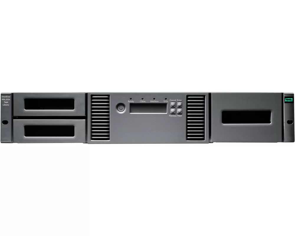 HPE Storage MSL2024, Gen4, 0-drive, 24-slot, Tape Library