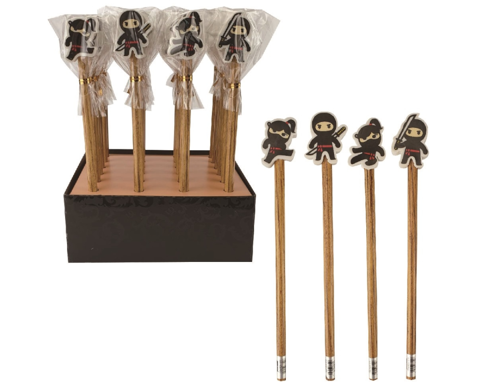 ROOST Bleistift Ninja REA-1070 Radiergummi, 4 ass.