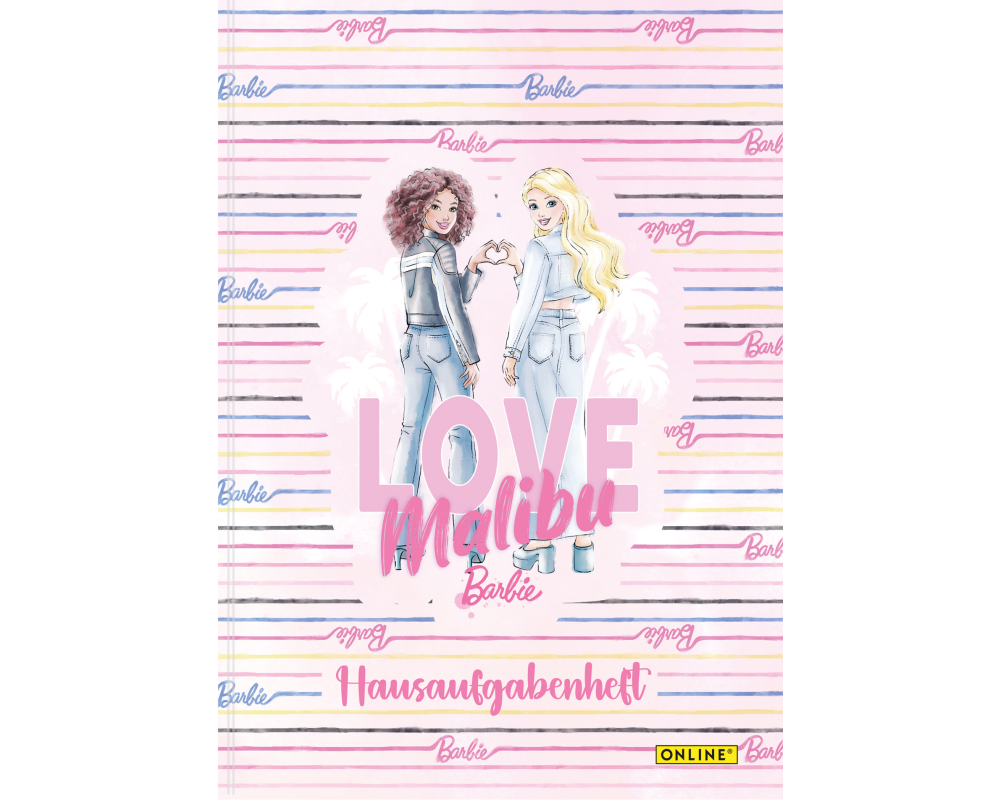 ONLINE Hausaufgabenheft A5 18125/12 Barbie, deutsch, assortiert