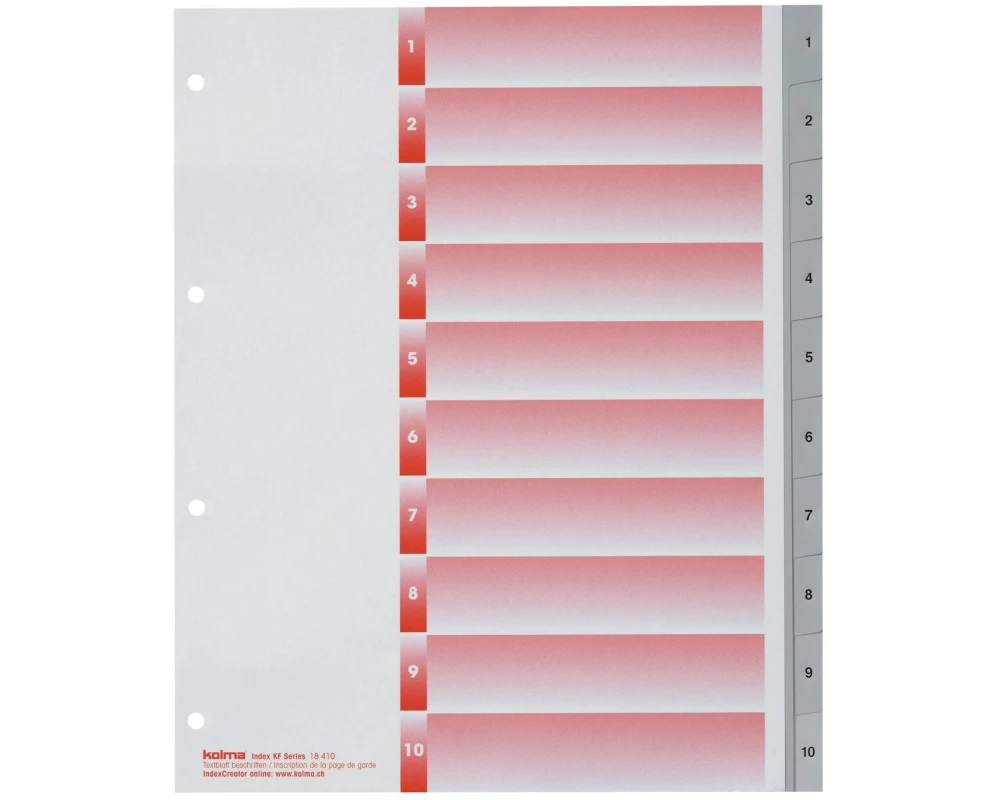 Kolma Register A4 XL KolmaFlex 1-10