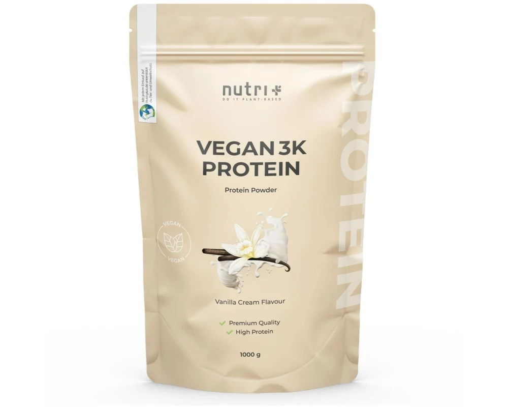 Nutri+ Pulver Vegan 3K Protein Vanille 1000 g