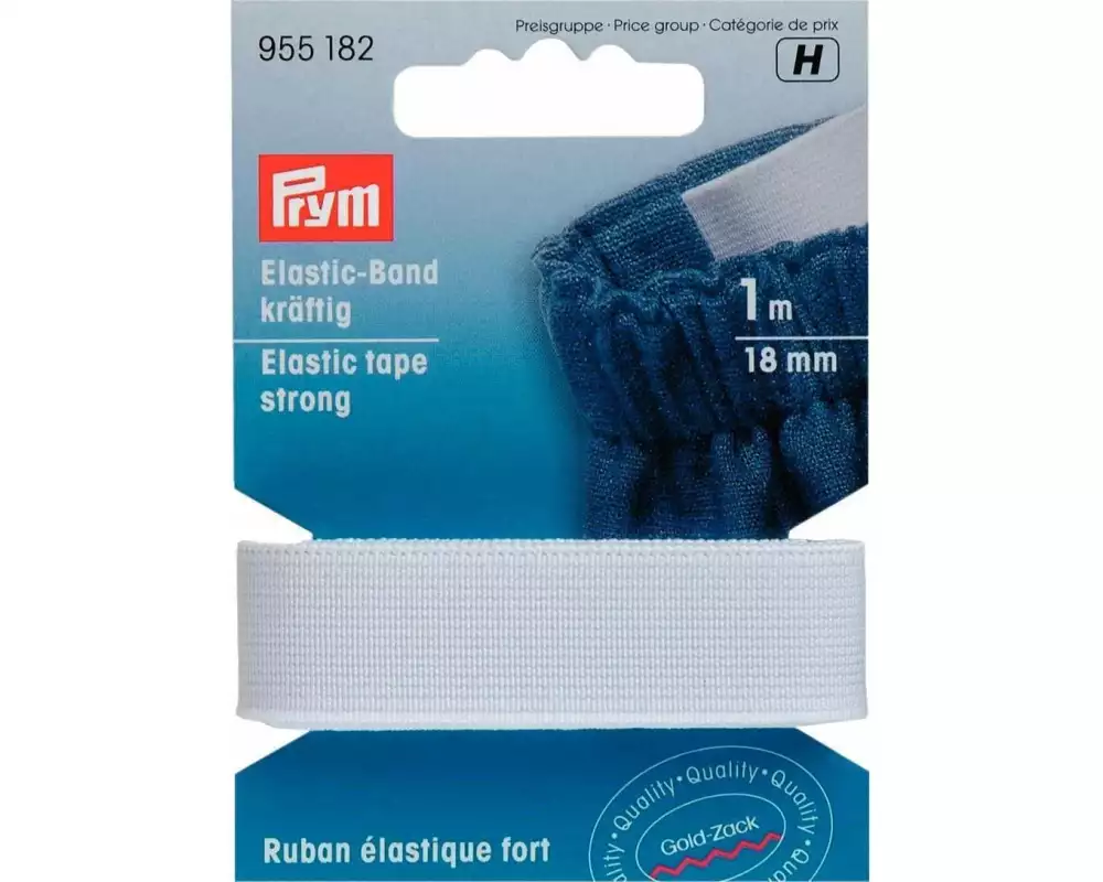 Prym Elastikband 18 mm, Weiss