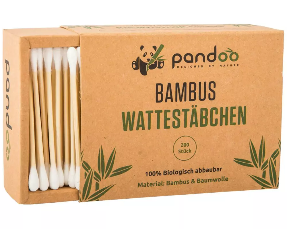 pandoo Bio-Baumwoll- und Bambusstäbchen 200 Stück