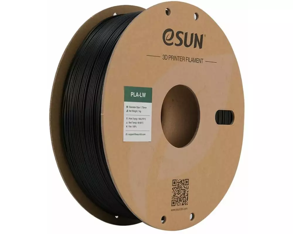 eSun Filament PLA LW Schwarz 1.75 mm 1 kg