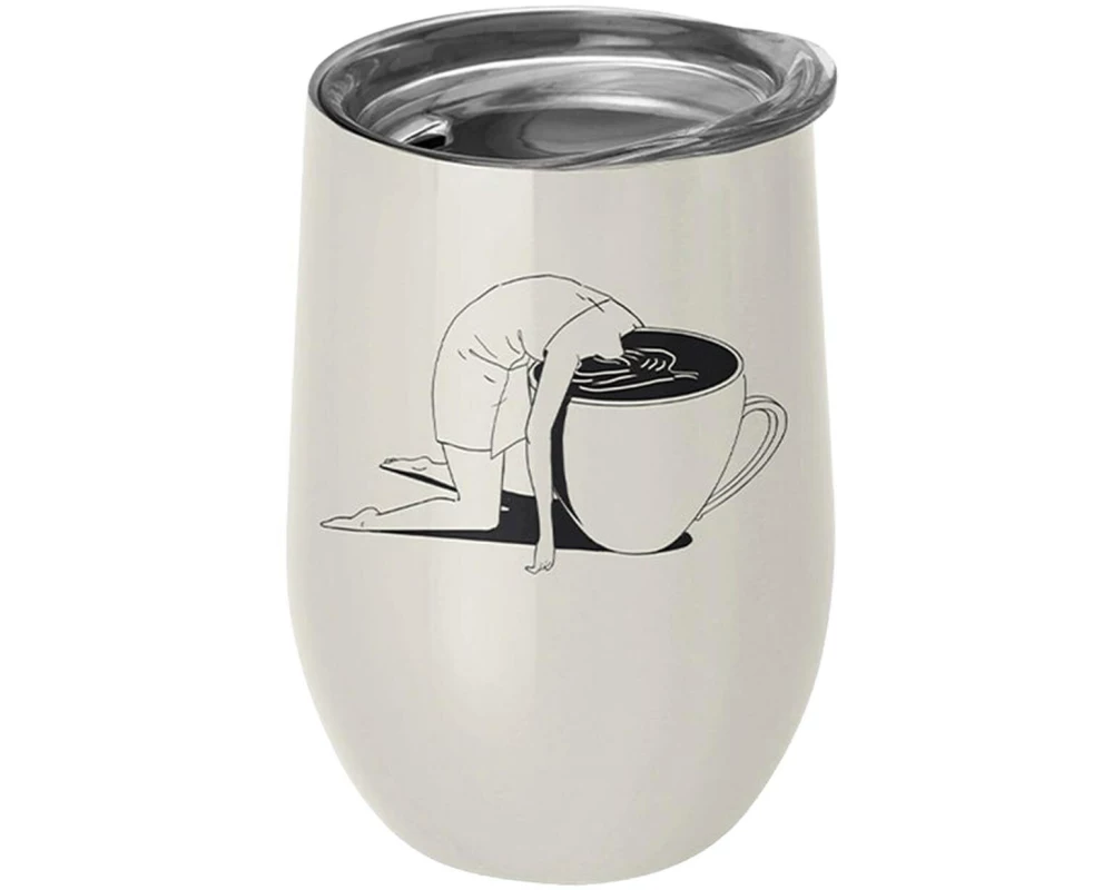 BioLoco Thermobecher Office-Take a sip 420 ml, Grau