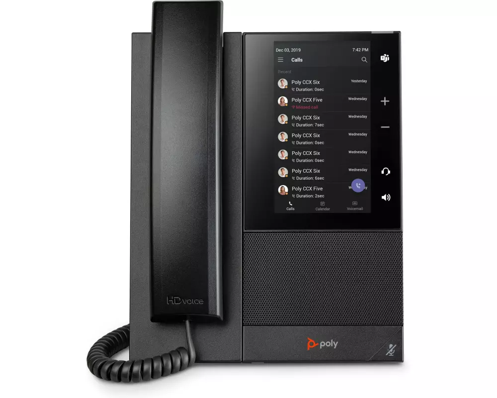Poly Tischtelefon CCX 505 Microsoft Teams Schwarz