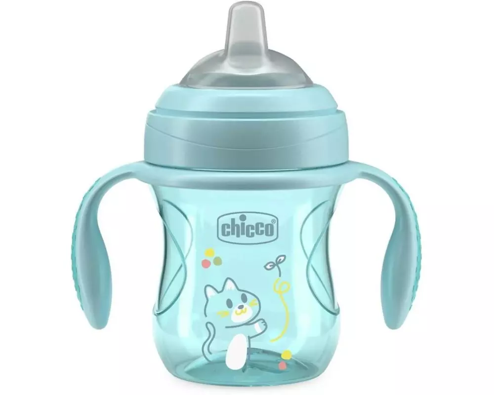 Chicco Trinklernbecher Transition Cup Blau, 4m+