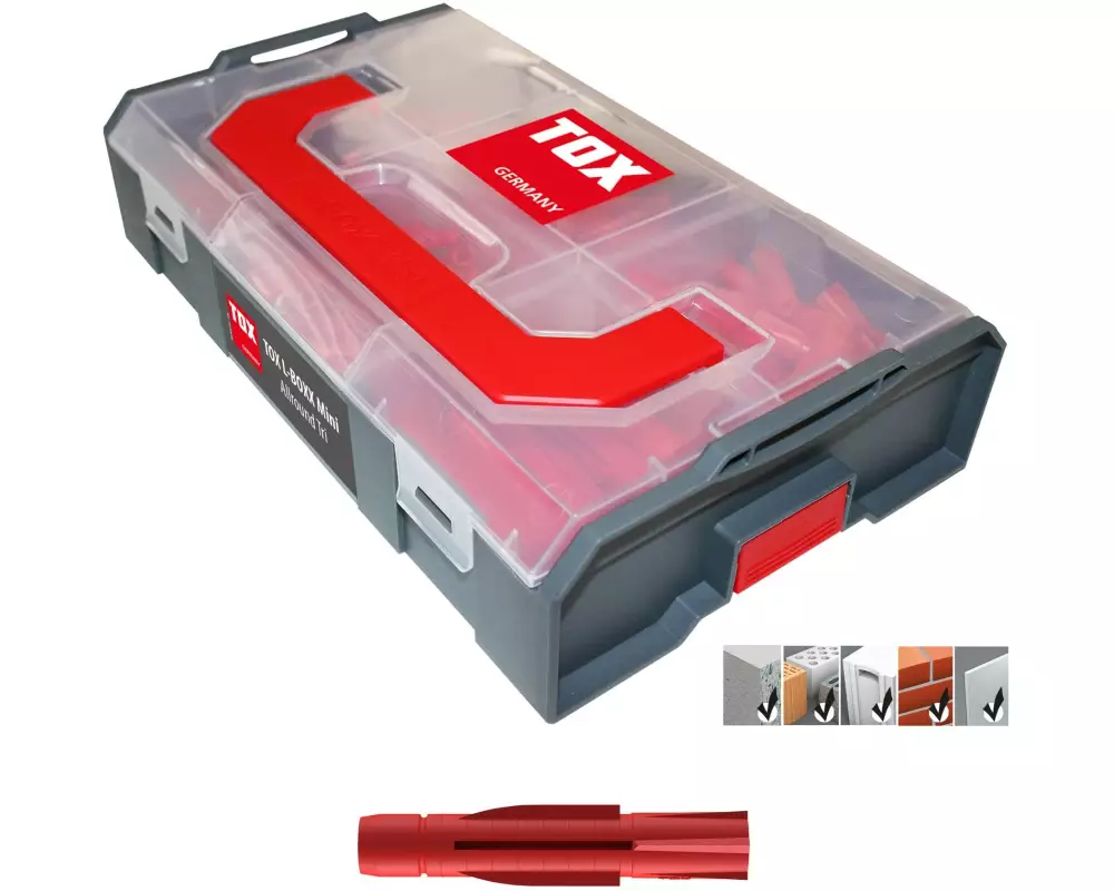 Tox-Dübel Dübel Sortiment L-Boxx Mini Allround Tri, 266 Stück