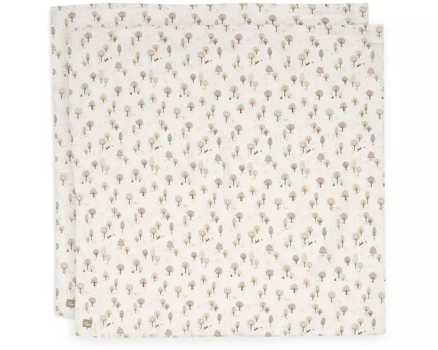 Jollein Mulltuch Nuscheli Tiny Park 2er, 115 cm x 115 cm