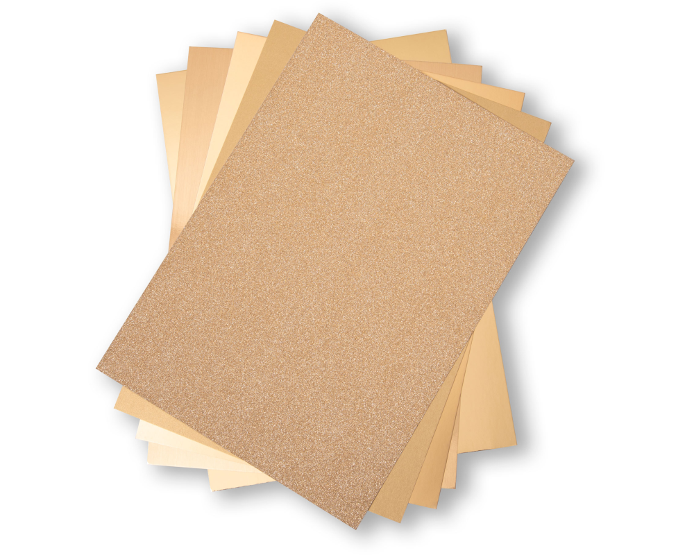 SIZZIX Karton A4 664532 gold 50 Blatt